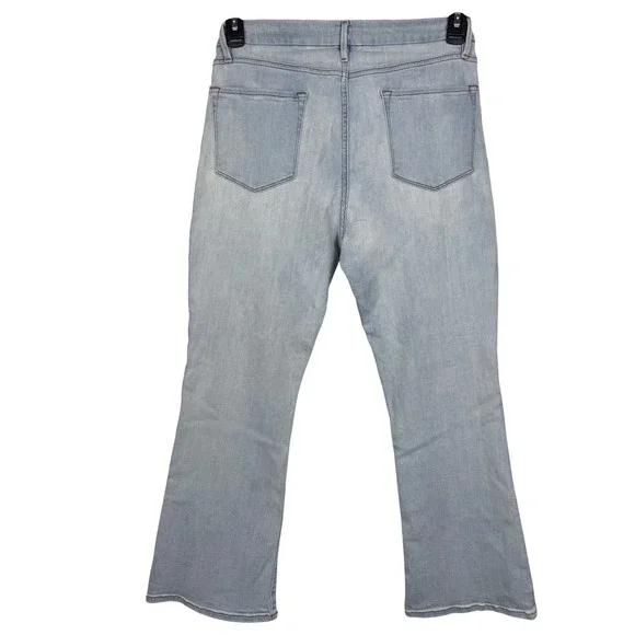 FRAME Le Crop Mini Boot‎ Jeans Women Light Wash Blue Flared Denim Cotton 31 - Picture 3 of 10